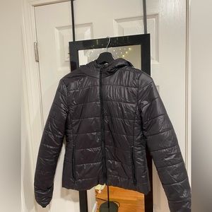 BERSHKA Black Light Puffer Jacket